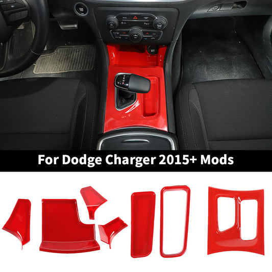 For 2015+ Dodge Charger Center Console Gear Shift Panel Trim Cover Kit
