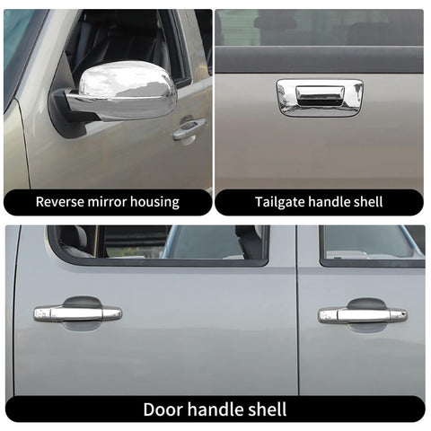 For 2007-2013 Chevy Silverado/GMC-SIERRA Reverse Mirror/Car Door/Tailgate Handle Shell Trim Cover
