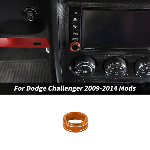 For 2009-2014 Dodge Challenger Center Console Navigation Switch Knob Trim Ring