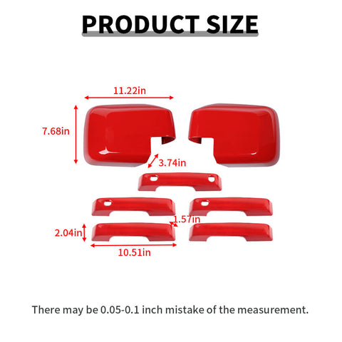 For 2021+ Ford Bronco Exterior Side RearView Mirror Shell Door Handle Trim Cover Kit