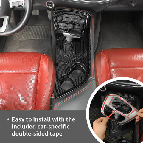 For 2015+ Dodge Challenger Interior Center Gear Shift Panel Trim Cover