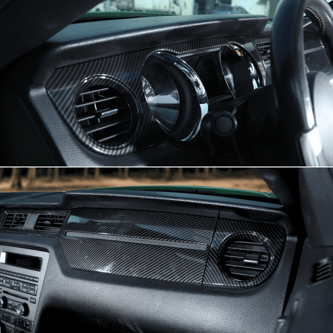 For 2010-2014 Ford Mustang Interior Center Console Dashboard Decor Trim