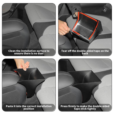 For 2015+ Ford Mustang Rear Seat Storage Tray Box Container Organizer Bin