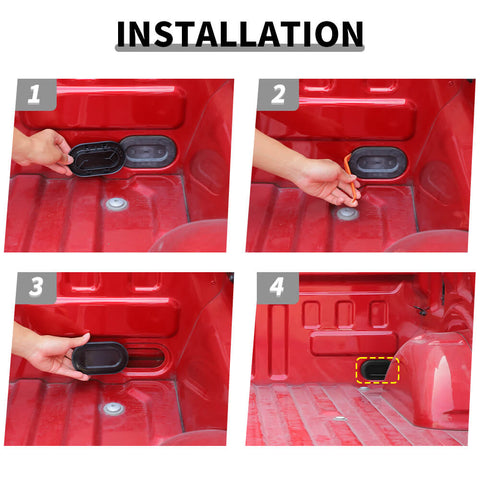 For 2015+ Ford F150 Tailgate Rear Trunk Bed Oval Drain waterproof Plug