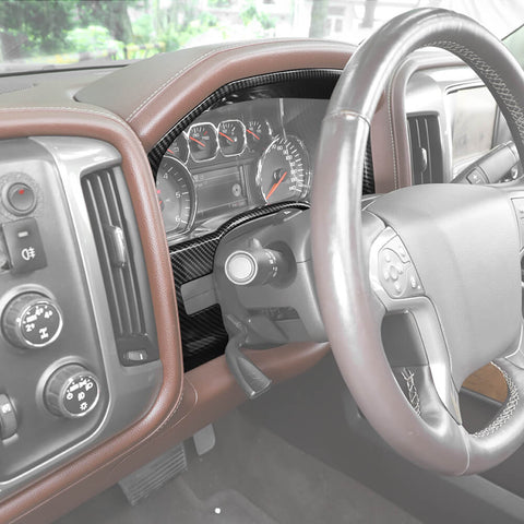 For 2014-2017 Chevy Silverado/GMC Sierra Console Dash Display Meter Cover Trim Kit