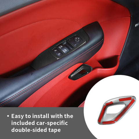 For 2015+ Dodge Challenger Car Inner Door Handle Window Switch Panel Trim Cover