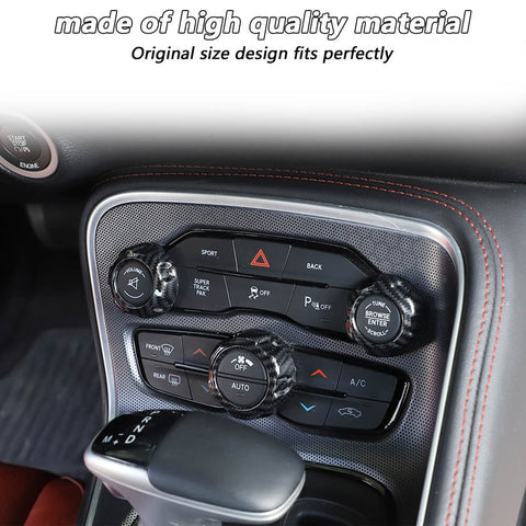 For 2015+ Dodge Challenger & 2011+ Charger & 2012-2017 Ram & 2016-2020 Durango & 2011+ 300C Air Conditioning Switch Trim Ring Cover