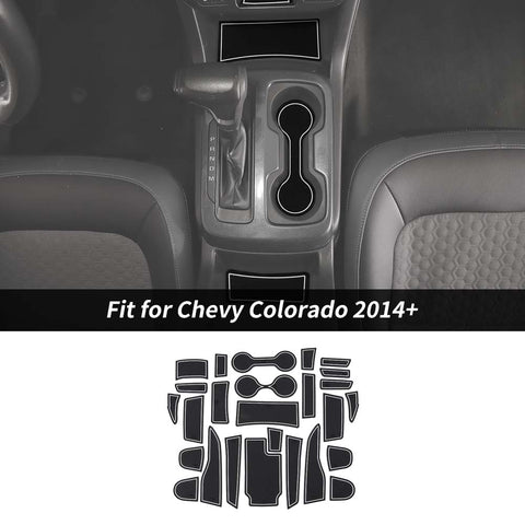 Door Slot Pad Center Console Liner Mats For Chevy Colorado 2014+ Accessories | CheroCar