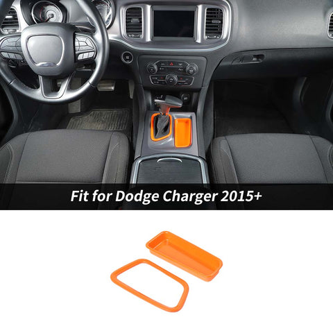 Gear Shift Trim Bezels Frame Storage Tray Box Decor For Dodge Charger 2015+ Accessories | CheroCar