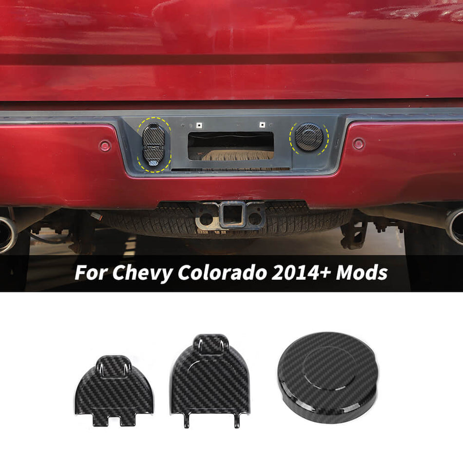 For Chevy (2014+ Colorado/ 2014-2021 Silverado) & GMC (2014+ Canyon/14-20 Sierra) Trailer Power Vent Rear Spare Tire Lock Cover Trim
