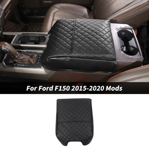 For 2015-2020 Ford F150 Center Console Armrest Box Pad Lether Cover