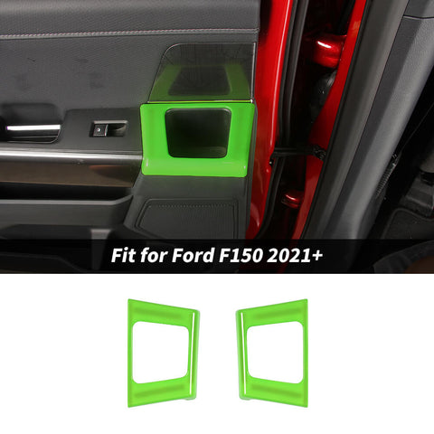 For 2021+ Ford F150 Rear Door Storage Compartment Trim Cover Decor Bezel