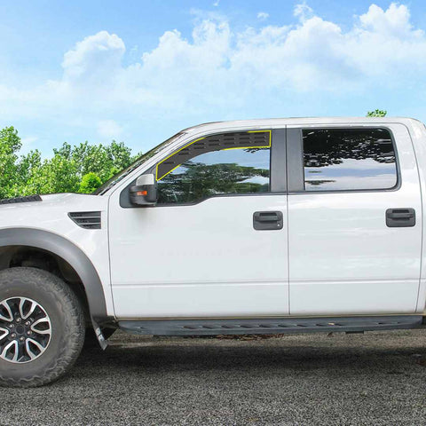 For 2009-2014 F150 black Rear Window Louver Vent Trim