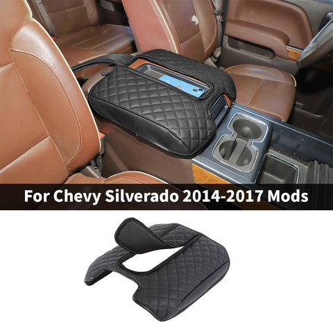 For 2014-2017 Chevy Silverado/GMC-SIERRA/Suburban/Tahoe/GMC-YUKON Interior Center Console Armrest Box Pad Trim Cover