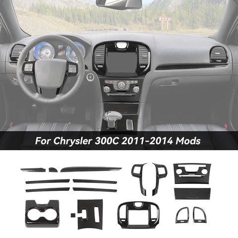 For 2011-2014 Chrysle 300/300C Interior Center Console Decoration Cover Trim Kit