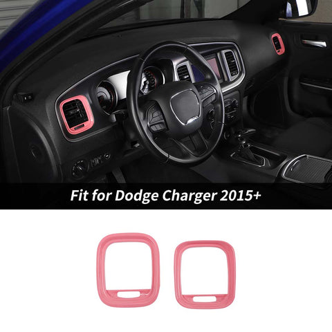 Dashboard Side AC Air Vent Outlet Decor Trim Cover For Dodge Charger 2015+ Accessories | CheroCar