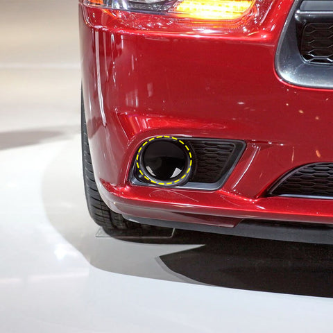 For 2011-2014 Dodge Charger Front Bumper Fog Light Lamp Decor Cover Trim Bezels