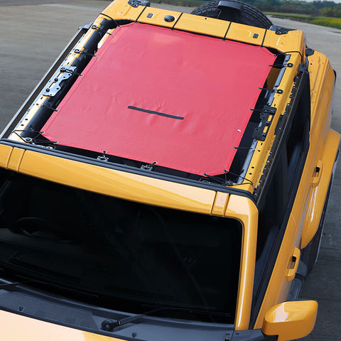 For 2021+ Ford Bronco Roof Insulation Net Mesh Bikini Top Sunshade Cover