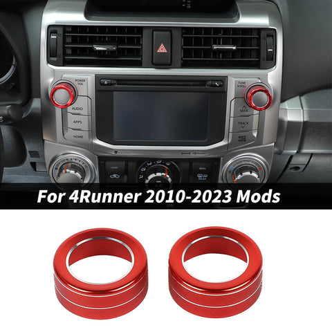 For 2010-2023 4Runner Center Console Audio Switch Button Knob Ring Cover Trim