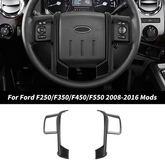 For 2008-2016 Ford F250/F350/F450/F550 Interior Steering Wheel Cover Trim
