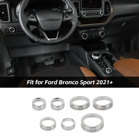 Headlight/Four-Wheel Drive/Radio Switch Knob Trim For Ford Bronco Sport 2021+ Accessories | CheroCar