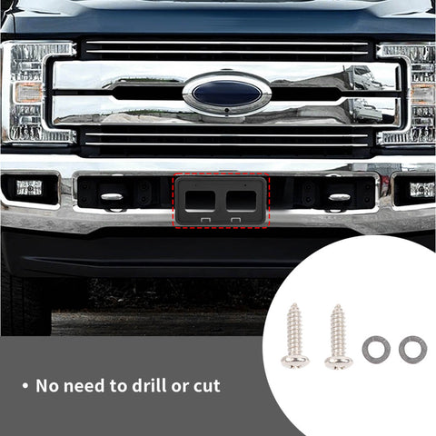 For 2011-2016 Ford F250/F350/F450/F550 Front Bumper License Plate Frame Bracket