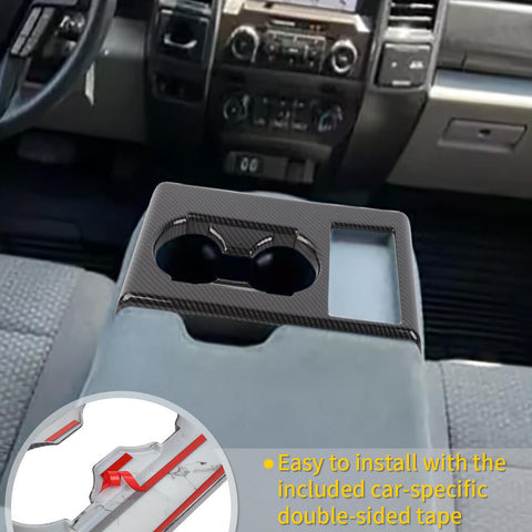 For 2015-2020 Ford F250/F350/F450/F550 Center Cup Holder Panel Cover Trim Interior Accessories