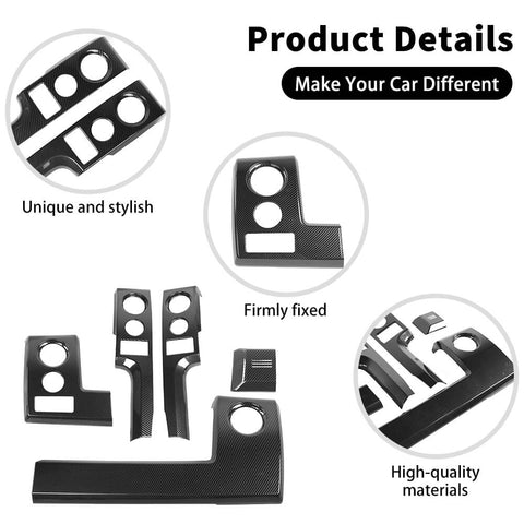 For 2009-2014 Ford F150 Raptor 45 x Center Console And Car Door Trim Kit Carbon Fiber