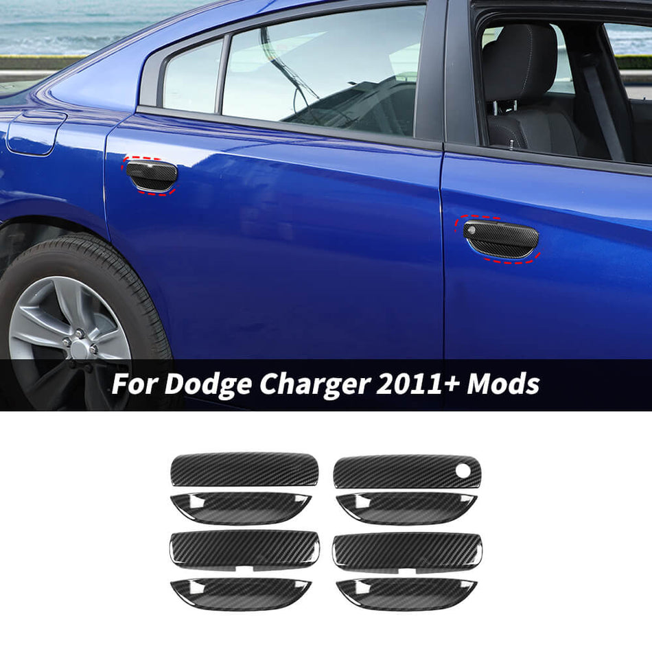 For 2011+ Dodge Charger Car Door Handles Outer Door Bowl Decor Cover Trim