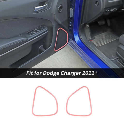 Inner Front Row Door Speaker Stereo Frame Decor Ring Trim For Dodge Charger/Chrysler 300C 2011+ Accessories | CheroCar