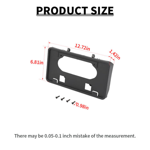 For 2009-2014 Ford F150 Front Bumper License Plate Holde Frame