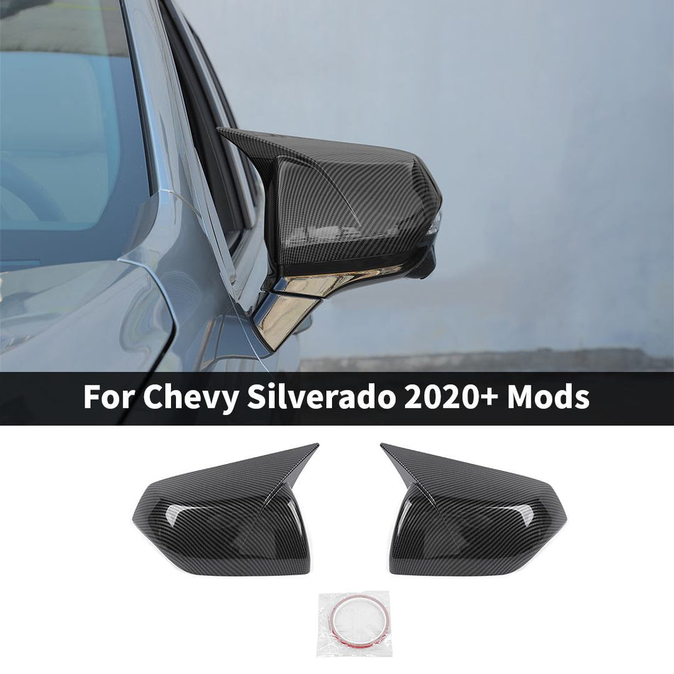For 2019+ Chevy Silverado / Suburban / Tahoe & GMC Sierra /Yukon Side Mirror Cover Trim Horn-style