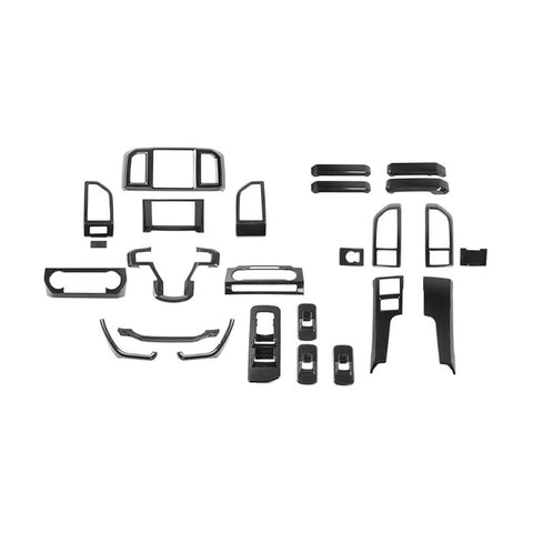 For 2015-2020 Ford F150 25x Inner Center Dash Panel Interior Trim Kit Carbon Fiber