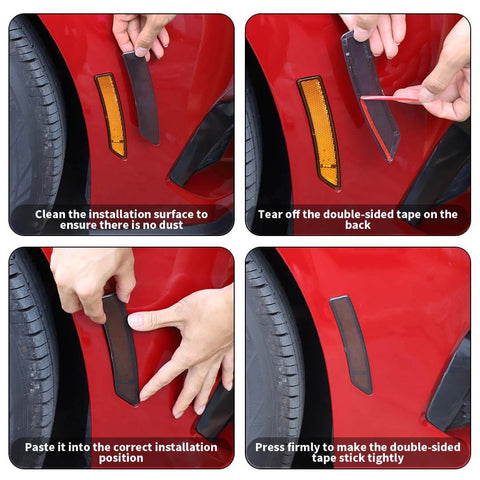 For 2024+ Ford Mustang Smoked Black Side Wheel Light Cover Trim Decoration