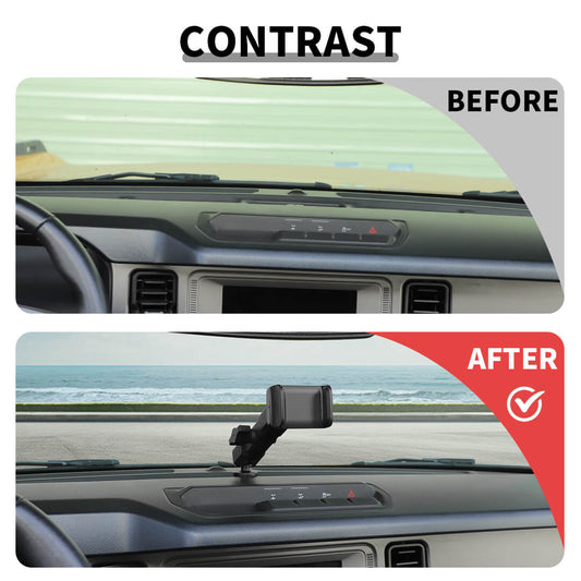 For 2021+ Ford Bronco Center Console Dashboard Mount Phone Holder Bracket Stand