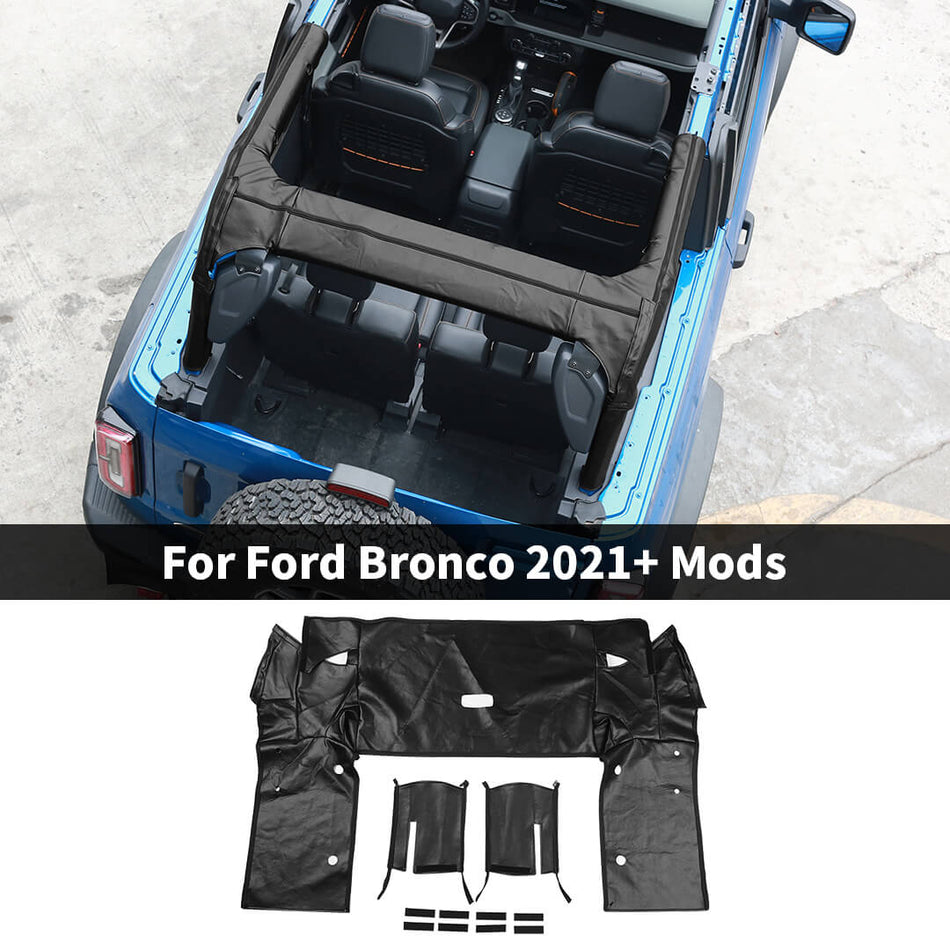 For 2021+ Ford Bronco 2-Door Anti-Scratch Roll Bar Pillar Post Leather Cover Accessories