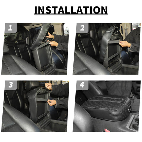 For 2007-2013 Chevy Silverado/Suburban/Avalanche/Tahoe/GMC-YUKON/SIERRA Leather Center Console Armrest Box Cover Pad Trim