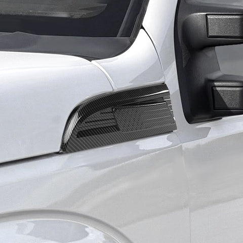 For 2008-2016 Ford F250/F350/F450/F550 Fender Vent Leaf Plate Badge Cover USA Flag Black