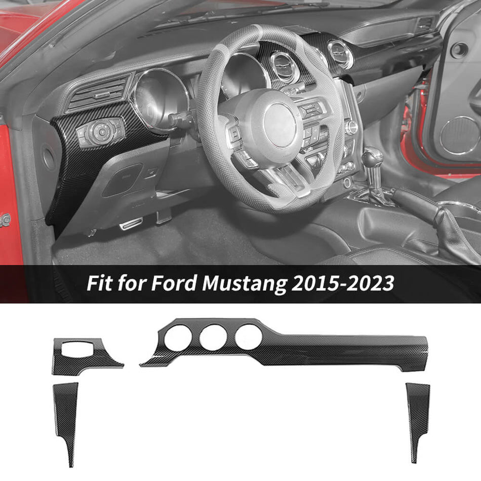 For 2015-2023 Ford Mustang Center Console Panel Cover Trim