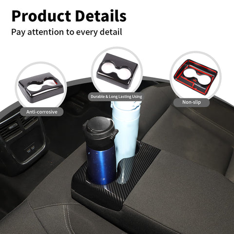 For 2011+ Dodge Charger/300/300C Rear Seat Armrest Cup Holder Trim Cover