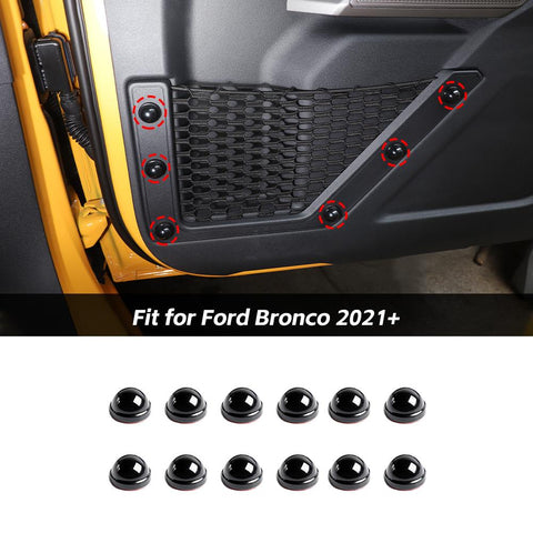 12 x Front Door Storage Net Screw Cover For Ford Bronco 2021+ Accessories | CheroCar