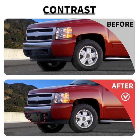 For 2007-2013 Chevy Silverado Front Bumper License Plate Tag Bracket Holder