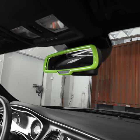 19 x Car Interior Decoration Trim Cover Kits For Dodge Challenger 2015+ Green Accessories | CheroCar