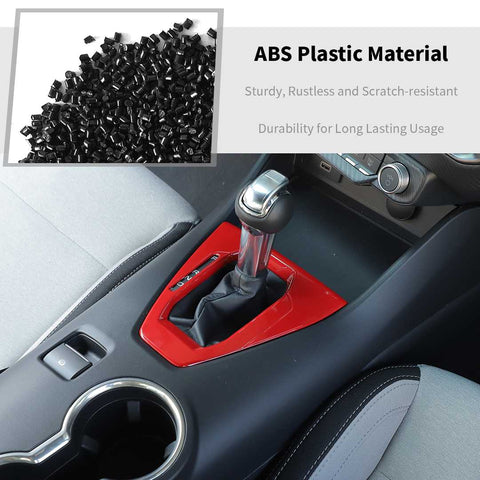 For Mustang 24+ Automatic Car Interior Red Gear Shift Bezel Panel Cover