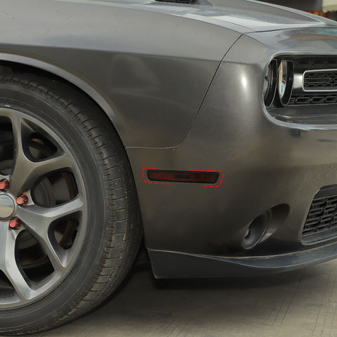 For 2015+ Dodge Challenger Smoked Black Rear Tail Light /Wheel Eyebrow Lamp Cover Trim Kit