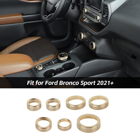 Headlight/Four-Wheel Drive/Radio Switch Knob Trim For Ford Bronco Sport 2021+ Accessories | CheroCar