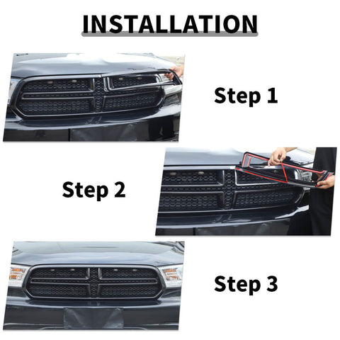 For 2011-2020 Dodge Durango Front Grill Mesh Grille Inserts Trim Cover