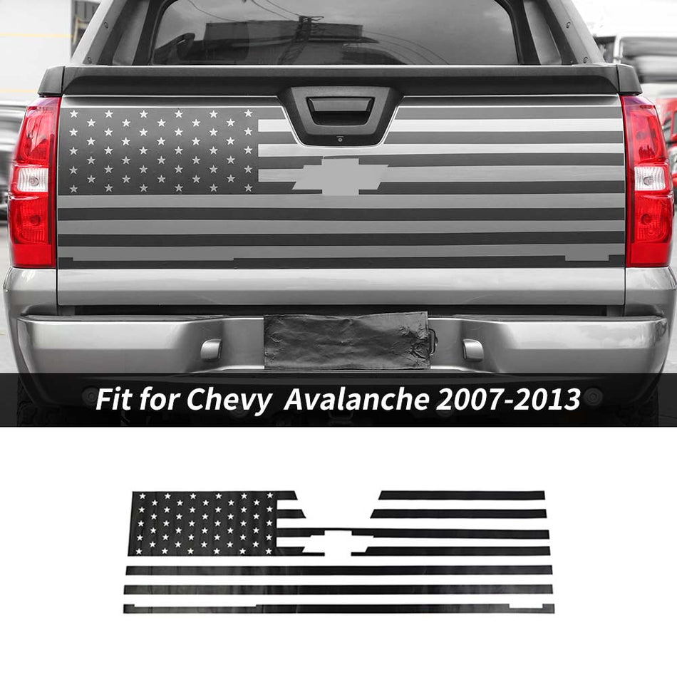 For 2007-2013 Chevy Avalanche US Flag Car Rear Tailgate Sticker Decal Cover