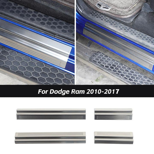 Inner Door Entry Sill Guards Plate Protector For Dodge Ram 2010-2017 Accessories | CheroCar