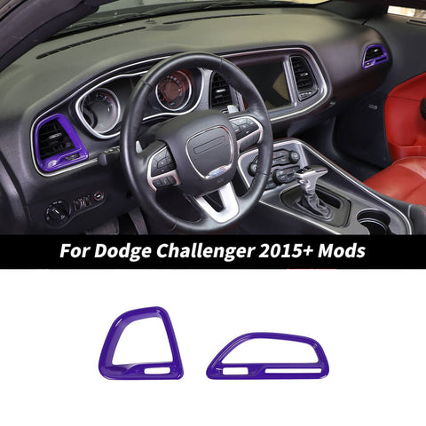 For 2015+ Dodge Challenger Dashboard Side Air Vent Outlet Cover Trim